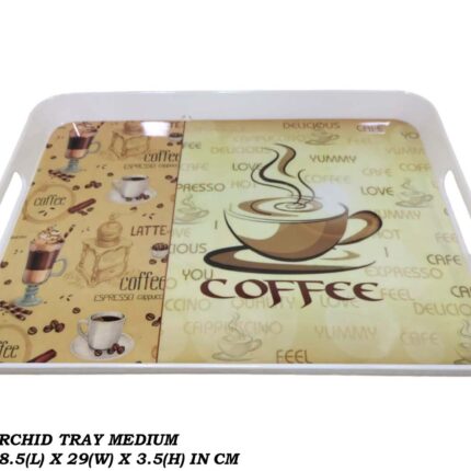 Printed Melamine Serving Handle Tray in 3 Sizes – Small, Medium, and Large