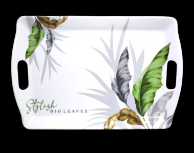 Printed Melamine Serving Handle Tray in 3 Sizes – Small, Medium, and Large