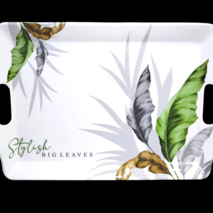 Printed Melamine Serving Handle Tray in 3 Sizes – Small, Medium, and Large