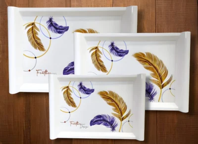 printed melamine serving tray