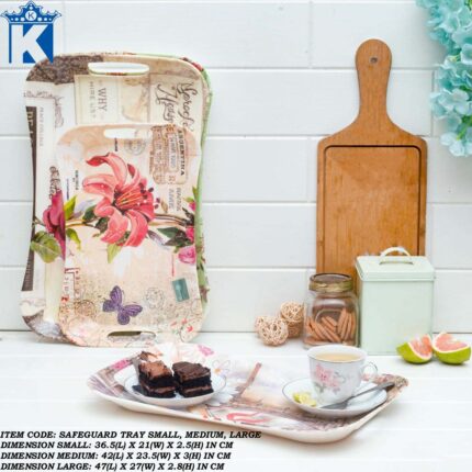 Printed Melamine Serving Tray in 3 Sizes – Small, Medium, and Large