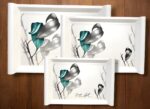 Printed Melamine Serving Tray in 3 Sizes – Small, Medium, and Large
