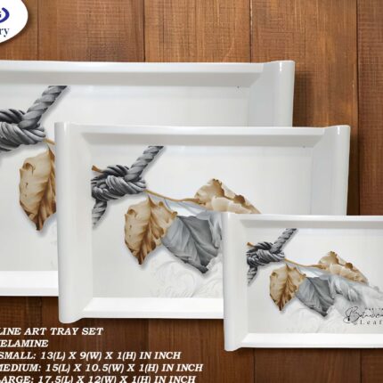 Printed Melamine Serving Tray in 3 Sizes – Small, Medium, and Large