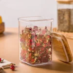 Signature Acrylic Kitchen Storage Jar with Wooden Lid