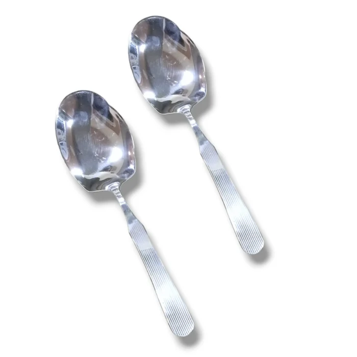 Stainless steel 2 pcs big panja rice serving spoon set for serving rice