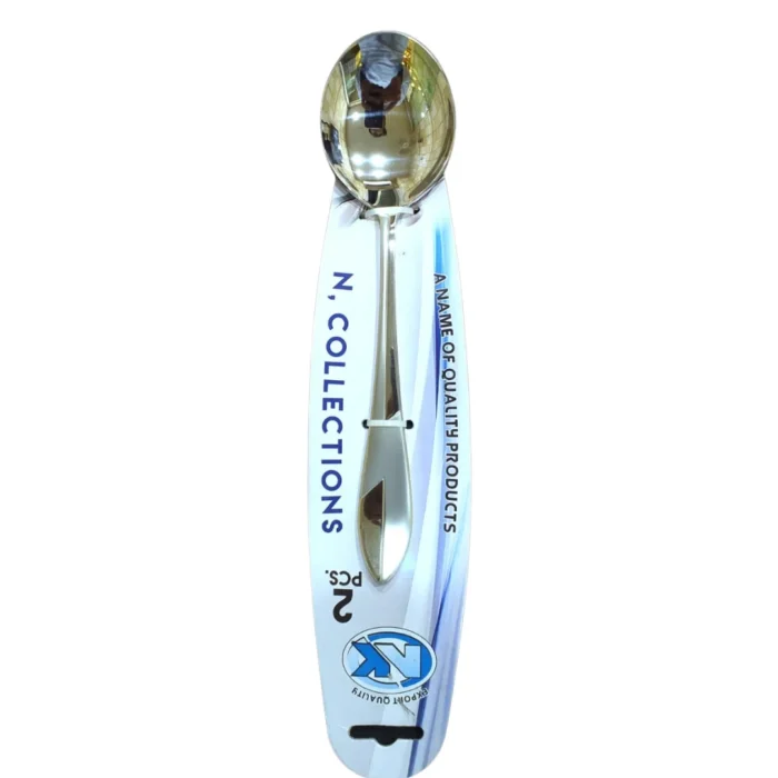 Stainless Steel 2 Pcs Round Curry Spoon Set For Serving