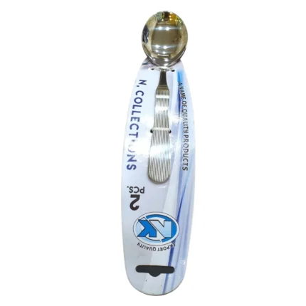 Stainless Steel 2 Pcs Round Serving Spoon Set For Serving