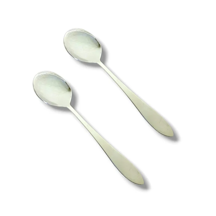 Stainless steel 2 pcs round shape spoon set for serving