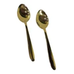 Stainless Steel 6 Pieces Set Golden Tea Spoon