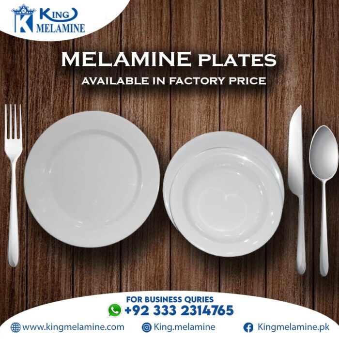Melamine White Double Glazed Plates For Dining