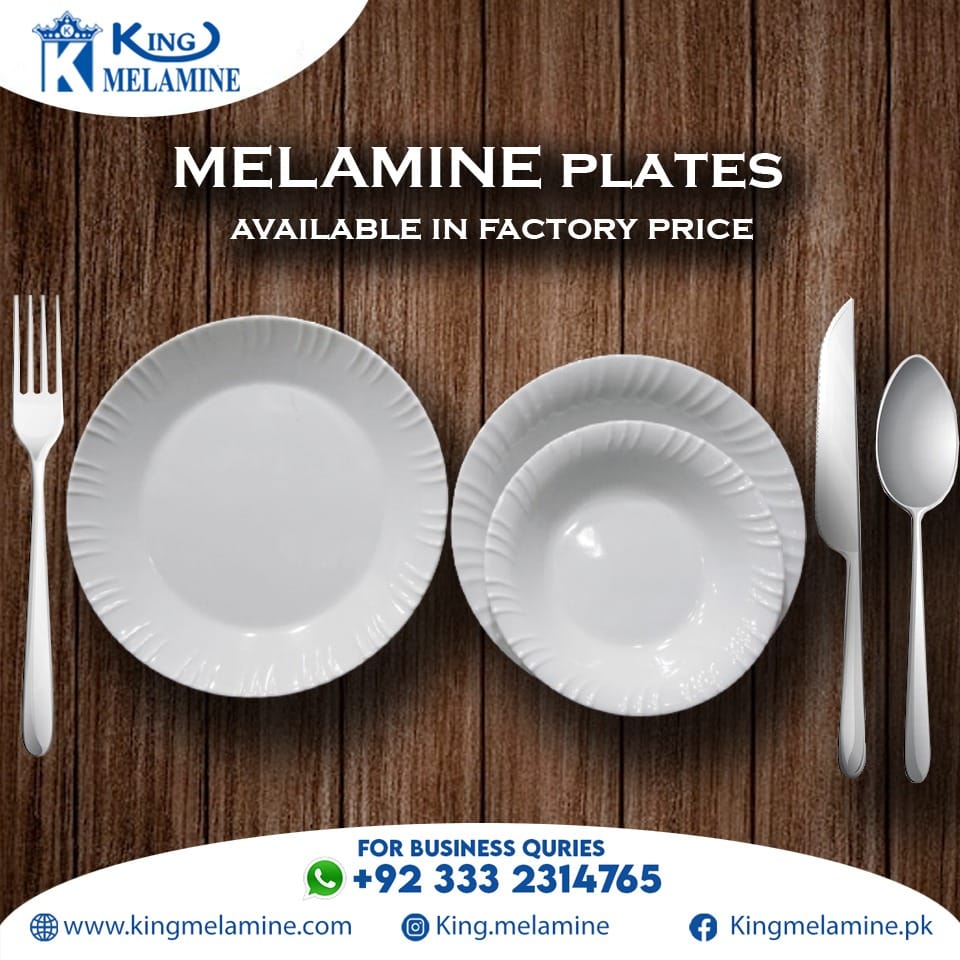 Melamine White Double Glazed Plates For Dining