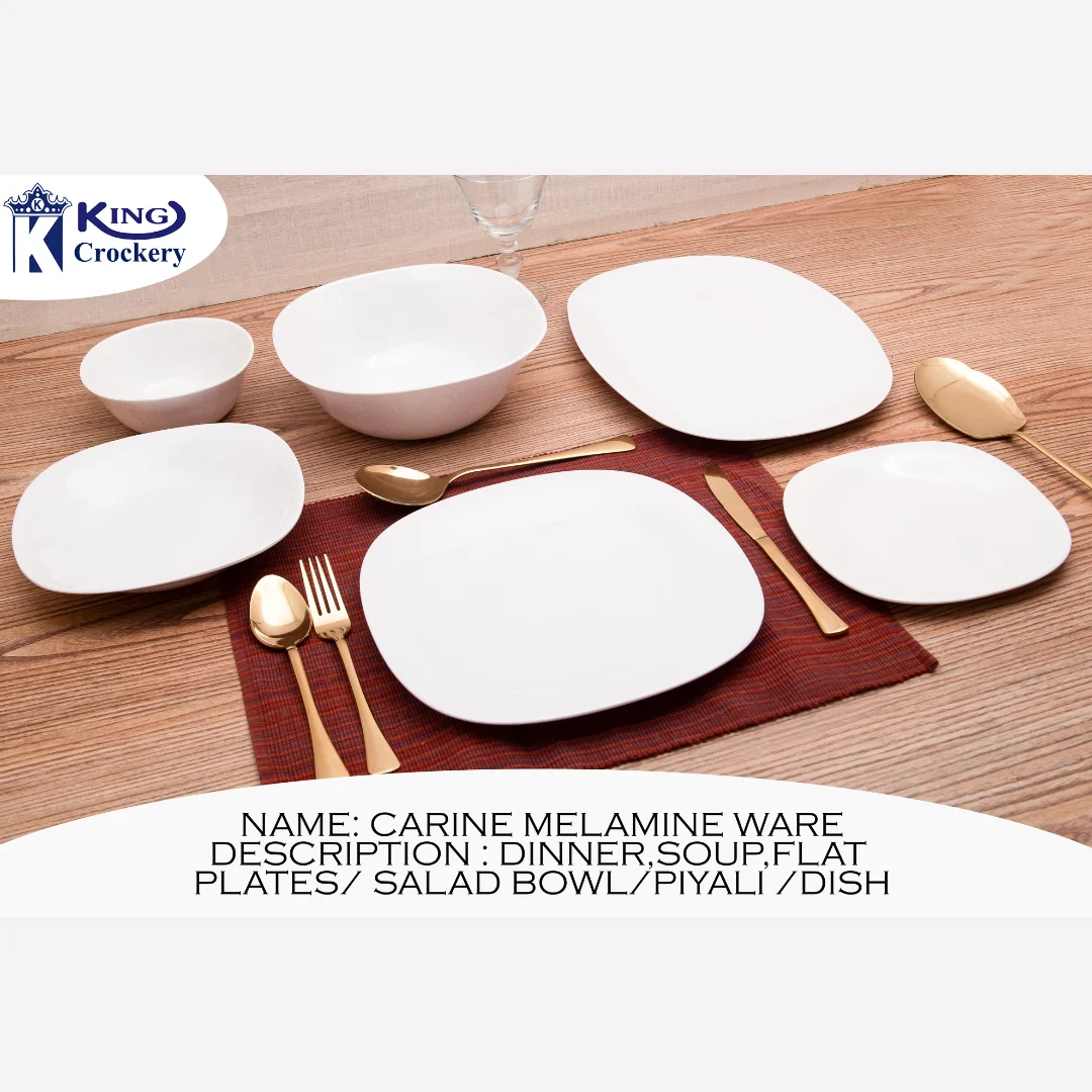 Untitled design (13)f White Color Double Glazed Melamine Dinnerware Range