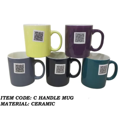 6 piece pack of ceramic porcelain mug for drinking
