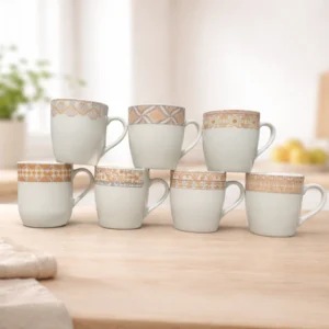 Ceramic Porcelain Half Printed Small Mug
