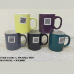 Ceramic Porcelain Mug in Pack of 6 Pieces For Drinking