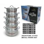 Signature Metal Finish Pateli Set of 10 Pieces