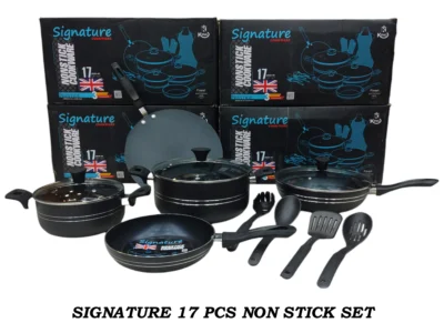 Signature Non Stick Cookware Set of 17 Pieces
