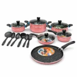 Signature Non Stick Marble Coated Cookware Set of 17 Piece