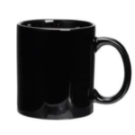 Ceramic Porcelain Juice Mug Pack of 6 Pieces For Drinking in Black Color