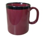 Ceramic Porcelain Juice Mug Pack of 6 Pieces For Drinking in Maroon Color