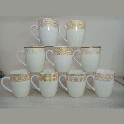 Ceramic Porcelain Green Juice Mug Big Size Pack of 6 Pieces For Drinking