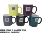 Ceramic Porcelain Mug in Pack of 6 Pieces For Drinking
