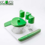 Discover Rio Sugar/Salt and Pepper Set with Tray 4 Pcs Set in Green Color