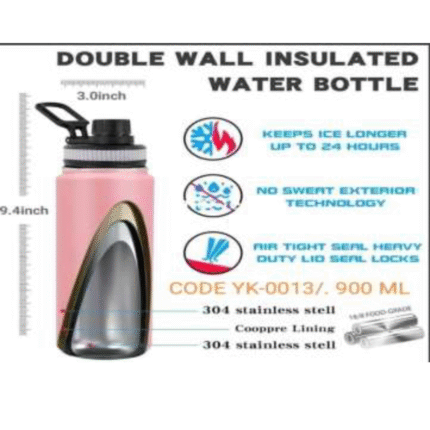 Double Wall Insulated Water Bottle 900 ML