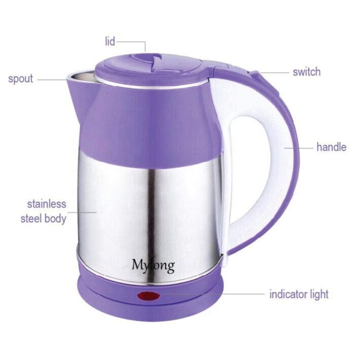 Mylong 1.8 Liters Electric Jug Kettle in Purple Color