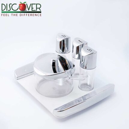 iscover: Sugar / Salt and Pepper Set with Tray (4 Pcs Set)