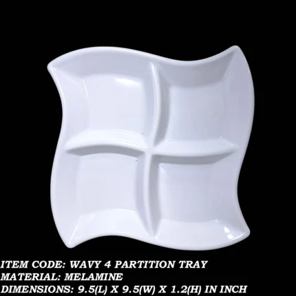 melamine 4 portion serving tray