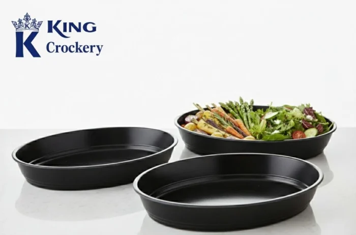 Melamine Black Color Dish For Serving