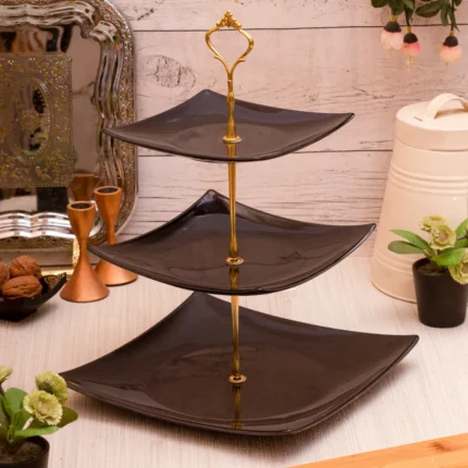 Melamine Black Color Disney Cake and Pastry Stand