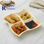melamine cream color 4 portion tray for serving