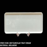 Melamine Cream Color Big Rectangular Tray For Serving