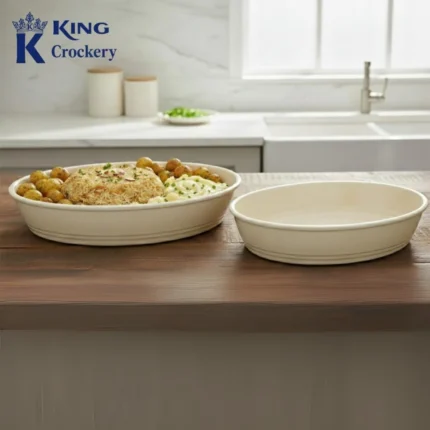 Melamine Cream Color Dish For Serving