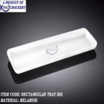 Melamine White Big Rectangular Tray For Serving
