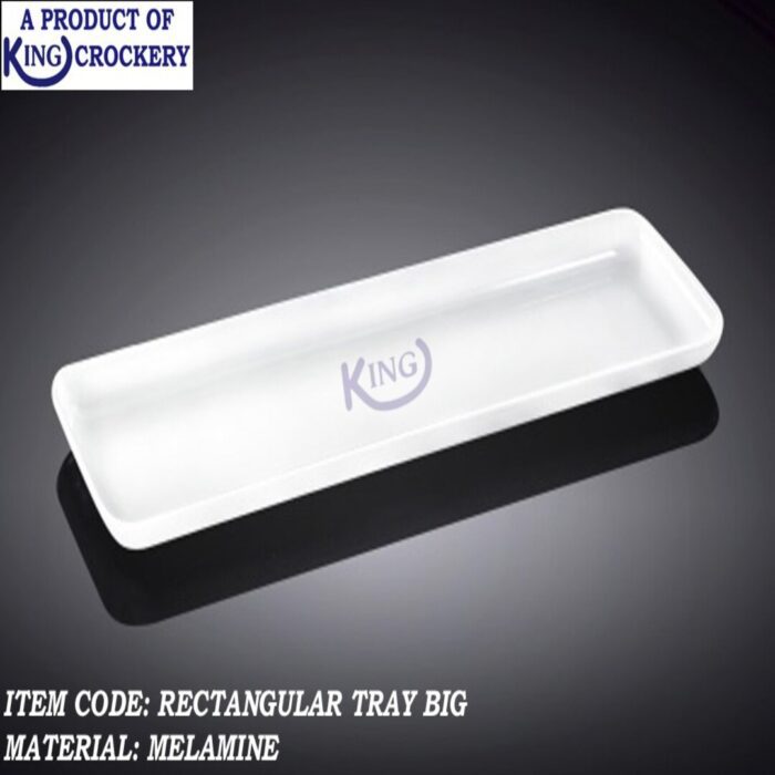Melamine White Big Rectangular Tray For Serving