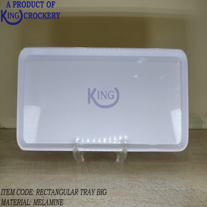 Melamine White Color Big Rectangular Tray For Serving