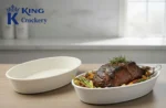 Melamine White Color Dish For Serving