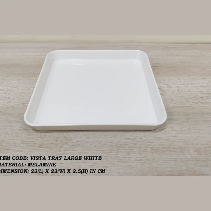 Melamine White Color Large Tray For Serving