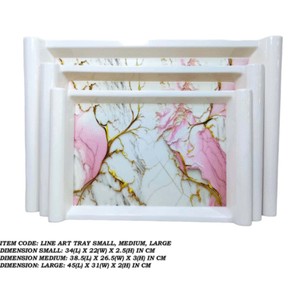 Printed Melamine Tray in 3 Sizes For Serving