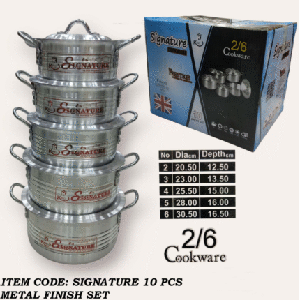 Signature 10 Pieces Metal Finish Set