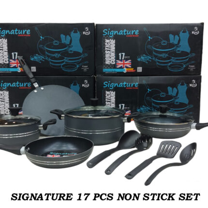 Uploaded to: Signature Non Stick 17 Pieces Set in Black Color
