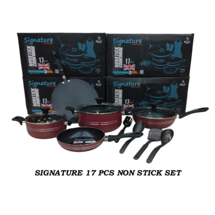 Uploaded to: Signature Non Stick 17 Pieces Set in Red Color