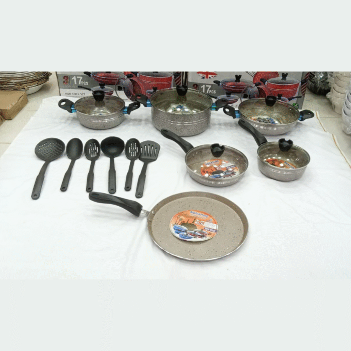Signature Non Stick Marble Coating 17 Pieces Set