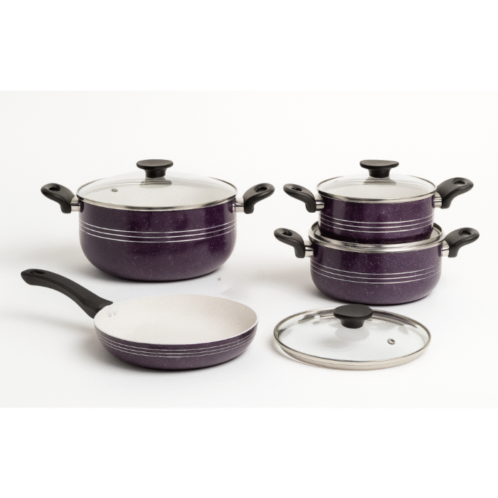 Signature Non Stick Marble Coating Turkish 17 Pieces Set