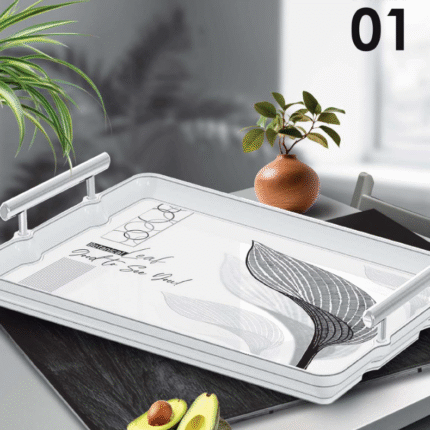3 Pieces Care Printed Tray Set For Serving