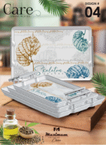 3 Pieces Care Printed Tray Set For Serving