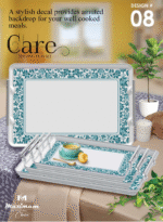 3 Pieces Care Printed Tray Set For Serving